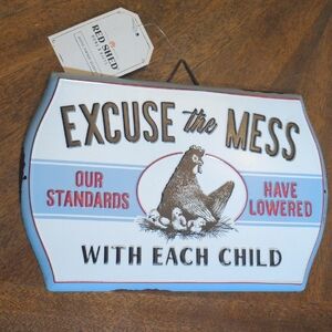 Red Shed Metal Chicken Sign Wall Decor